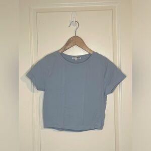 Blue crop top